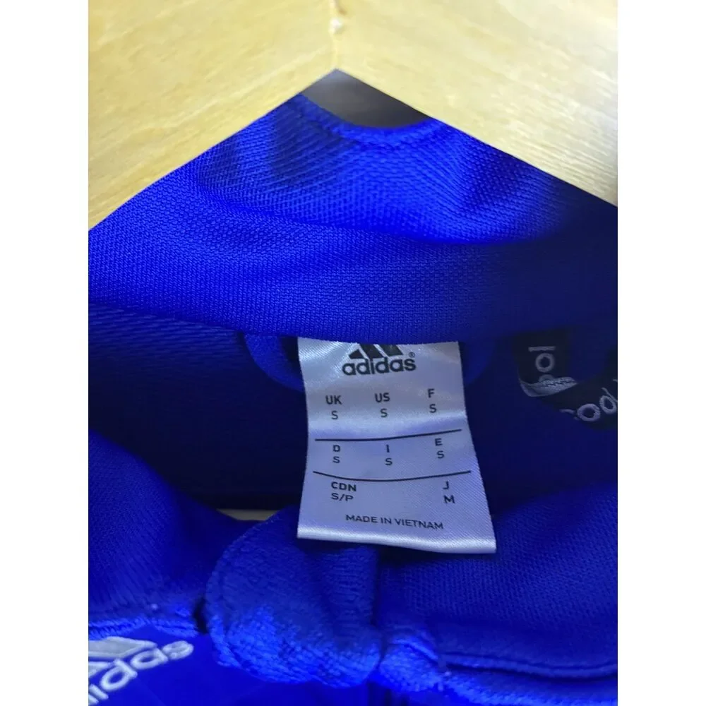 Adidas ClimaCool Full Zip Track Jacket Blue White Men's Small #15